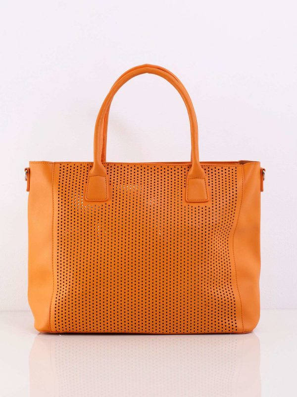 Orange openwork bag