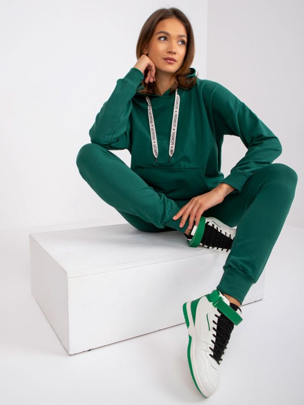 Dark Green Alejandra Cotton Women's Tracksuit Set