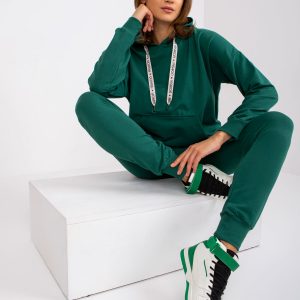 Dark Green Alejandra Cotton Women's Tracksuit Set