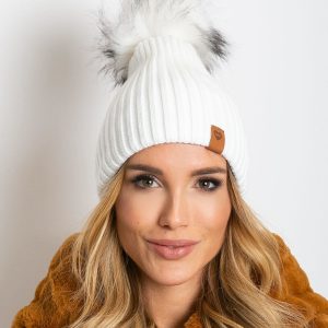 White cap with wool