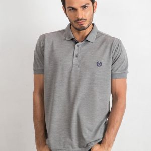 Grey Men's Reverse Polo Shirt