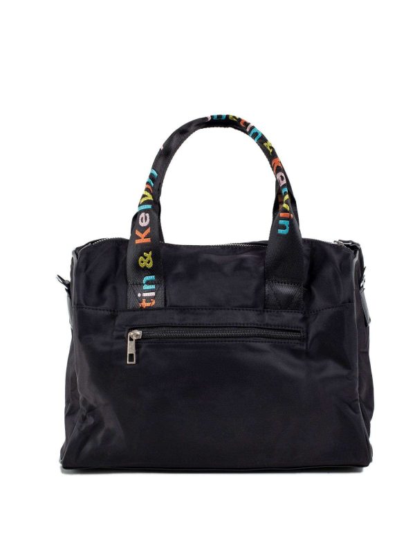 Black City Bag with Detachable Strap