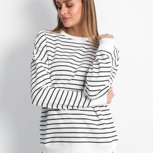 White and black Continuously sweatshirt
