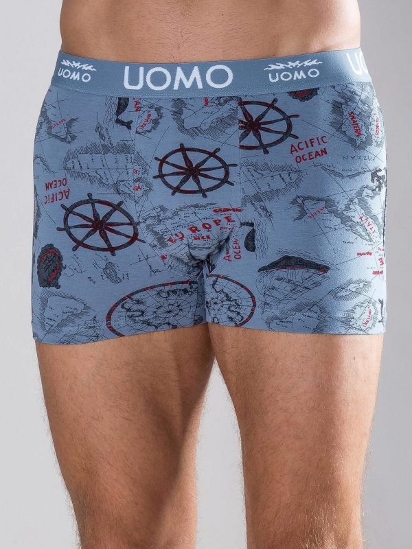 Dark Grey Printed Boxer Shorts