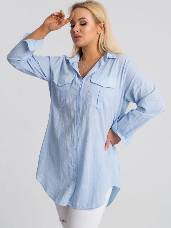 Light blue plus size shirt Miranda RUE PARIS