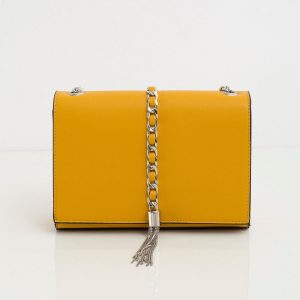 Mustard purse on chain