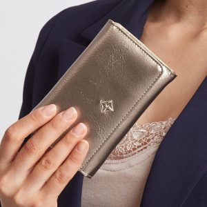 Gold eco-leather wallet