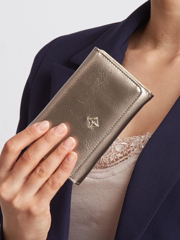 Gold eco-leather wallet