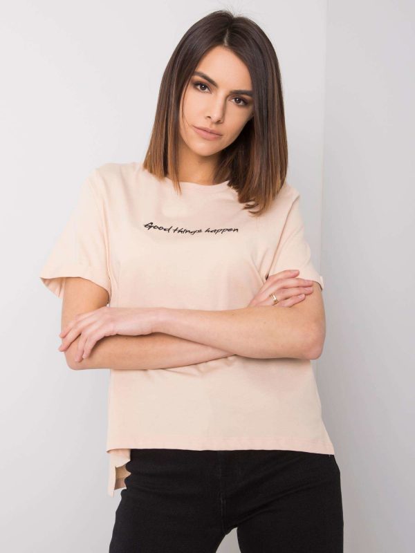 Peach cotton t-shirt Kaylee RUE PARIS