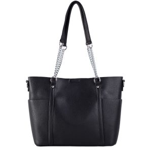 Black Urban Shoulder Bag with Handles