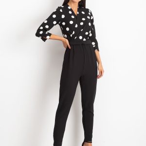 RUE PARIS Black and White Jumpsuit Eve