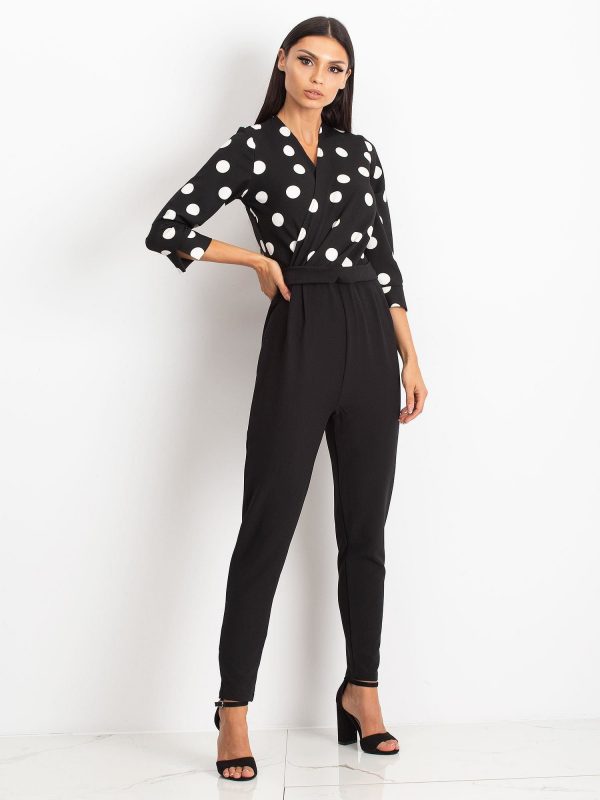 RUE PARIS Black and White Jumpsuit Eve