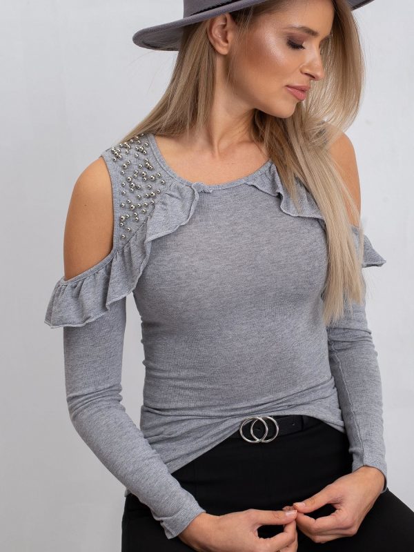 Ocean Grey Blouse