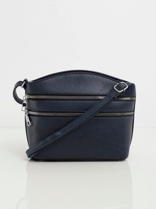 Navy blue mailman with zippers