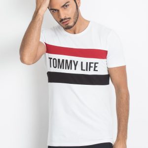 TOMMY LIFE Men's White T-Shirt