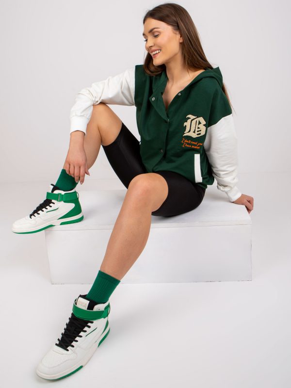 Dark Green Baseball Hoodie