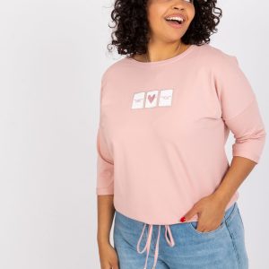 Olympia Dirty Pink Plus Size Cotton Blouse