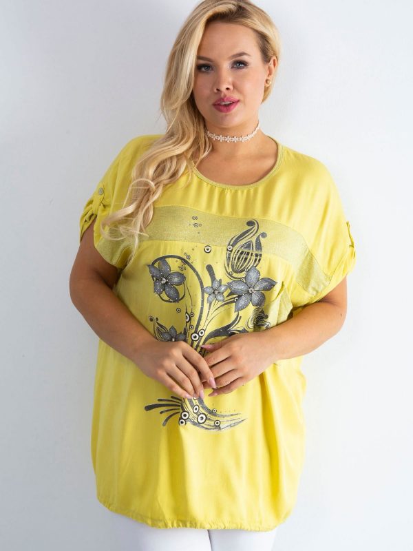 Yellow blouse Mounty PLUS SIZE