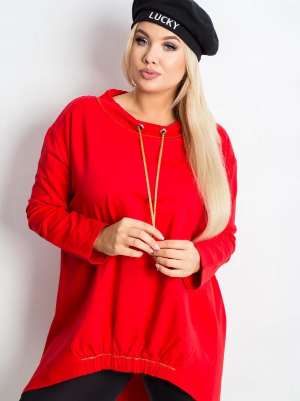 Red tunic plus size Shannie