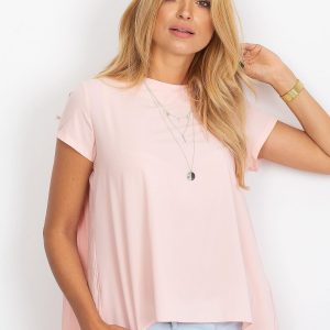 Blouse with longer back light pink