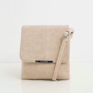 Beige Messenger Messenger with Flip