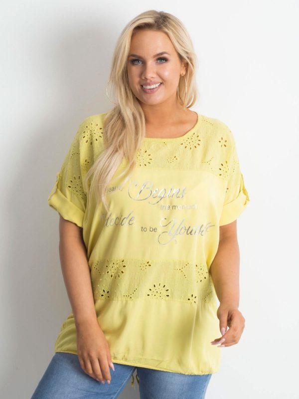 Yellow Plus Size Women's Tunic