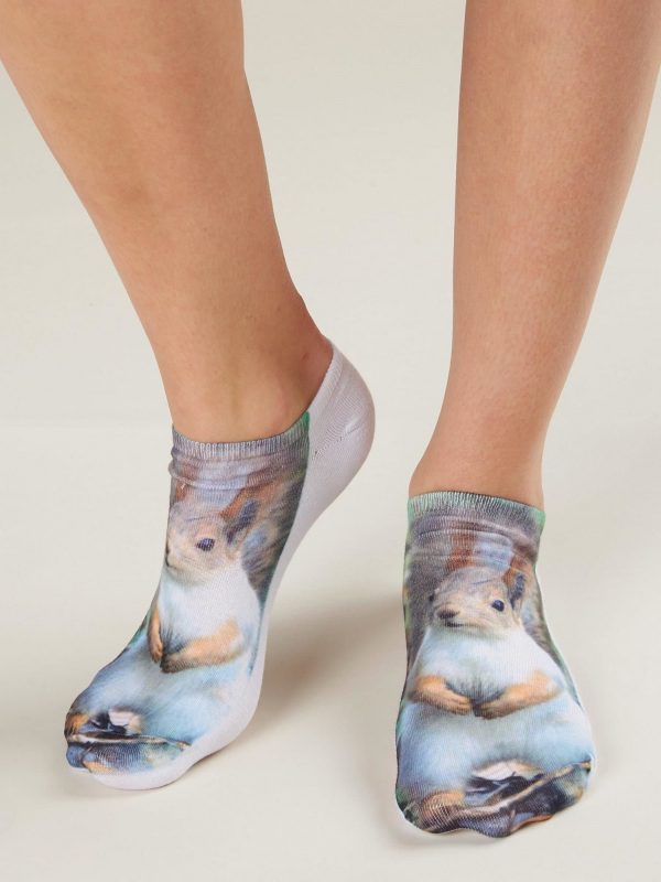 Women's Squirrel Print Feet