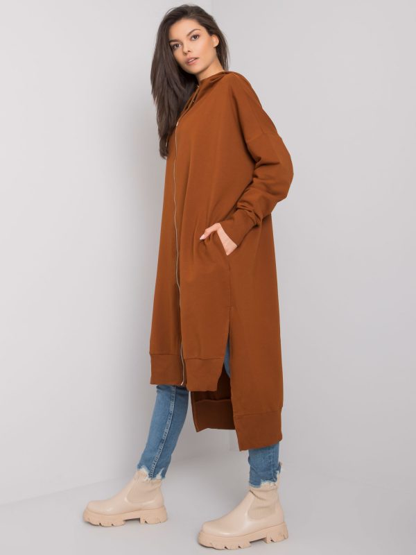 Carlina's light brown long hoodie