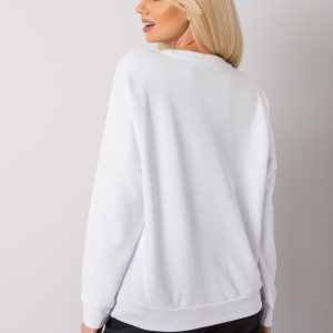 Frose RUE PARIS white flounce sweatshirt