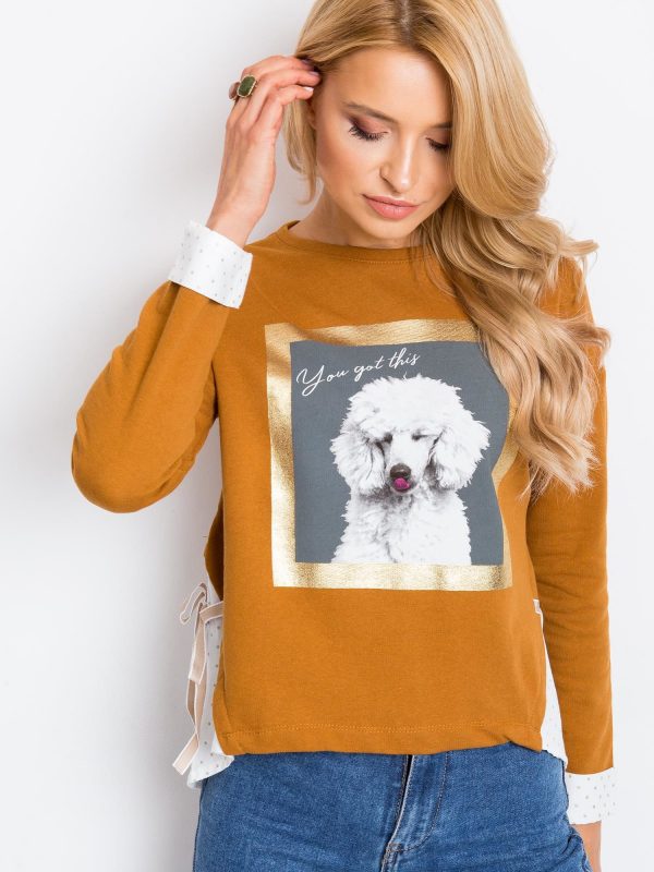 RUE PARIS Brown Manhattan Sweatshirt