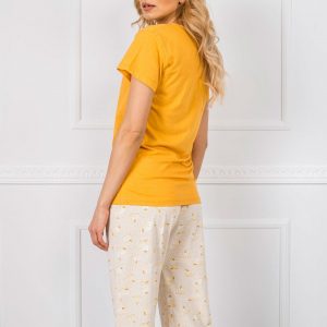 Yellow Cotton Ladies Pajamas