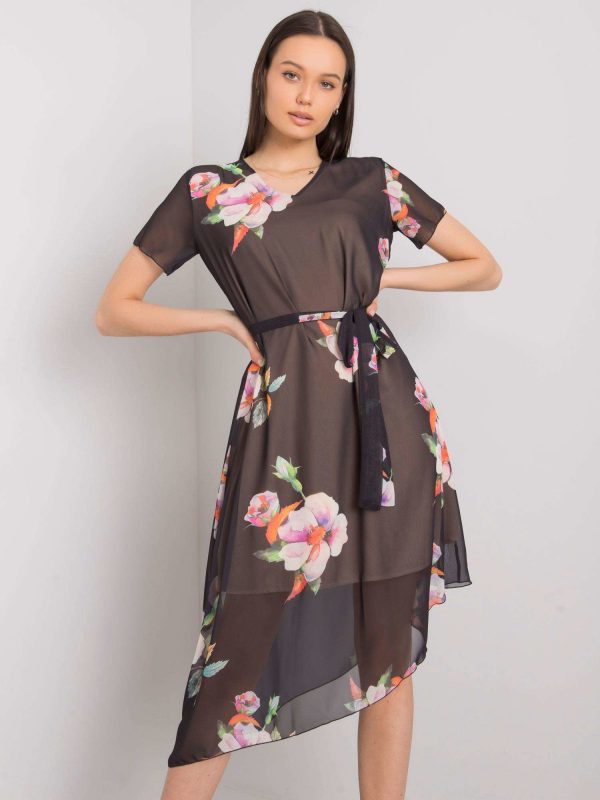 Black flower dress Noemie