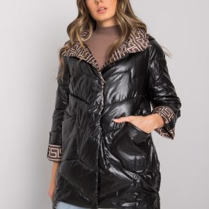 Gerardine Black Hooded Winter Jacket