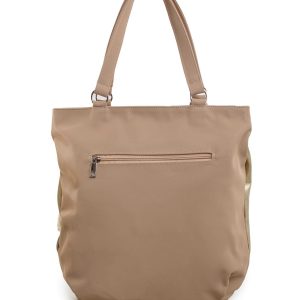 Beige and gold shoulder bag