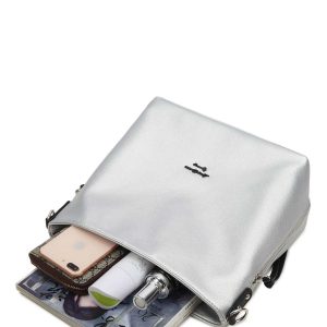 Silver bag with detachable strap LUIGISANTO