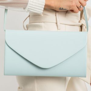 Mint matte clutch bag