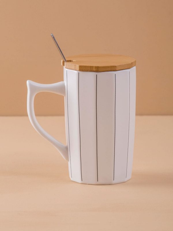 White Striped Mug