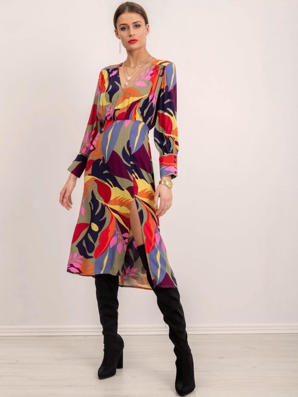 BSL Colorful Pattern Women's Dress