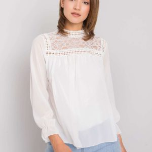 White blouse with lace Lara