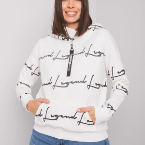 Ecru plus size sweatshirt with Jossa pocket