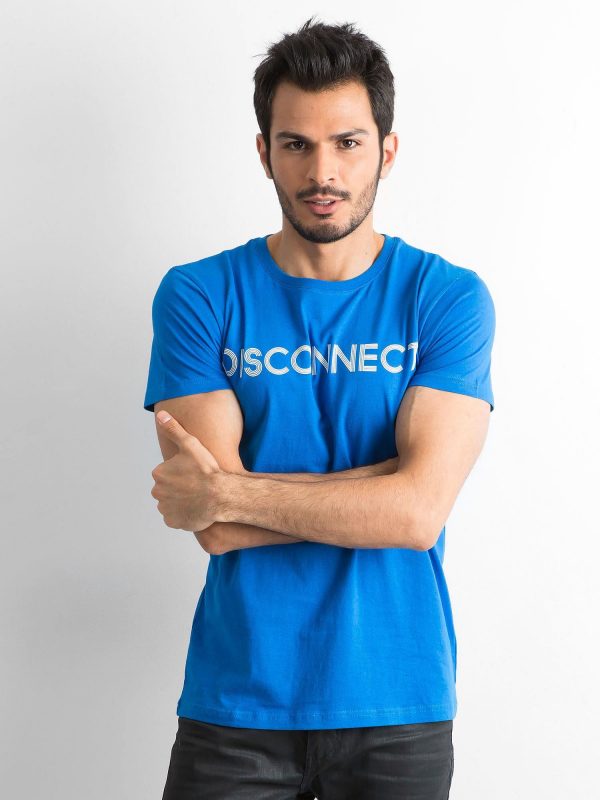 Men's T-shirt made of cotton blue
