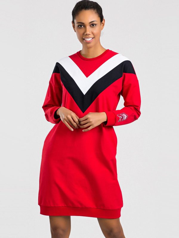 TOMMY LIFE Red and white dress