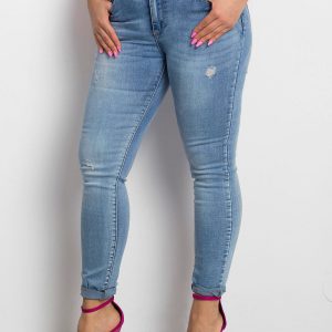 Blue plus size jeans