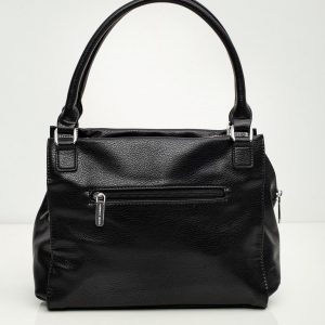 Black Eco Leather Shoulder Bag