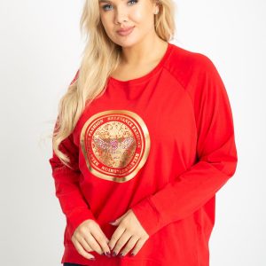 Red blouse plus size Logo