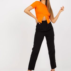 Black Women's High Waist Suit Pants