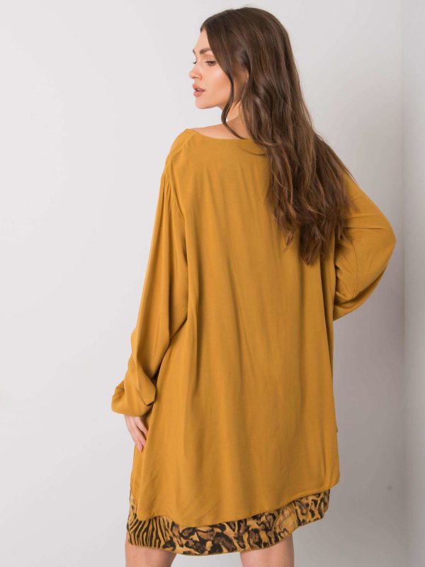 Mustard loose dress Gracilyn