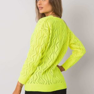 Fluo yellow V-neck cardigan Gregoire RUE PARIS