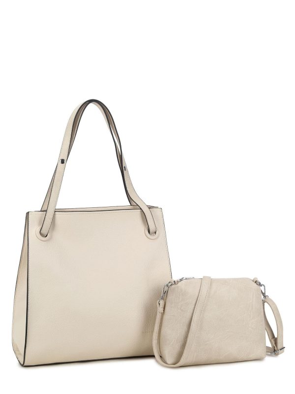 Beige women's bag made of eco leather LUIGISANTO