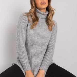 Grey long turtleneck sweater Daventry RUE PARIS